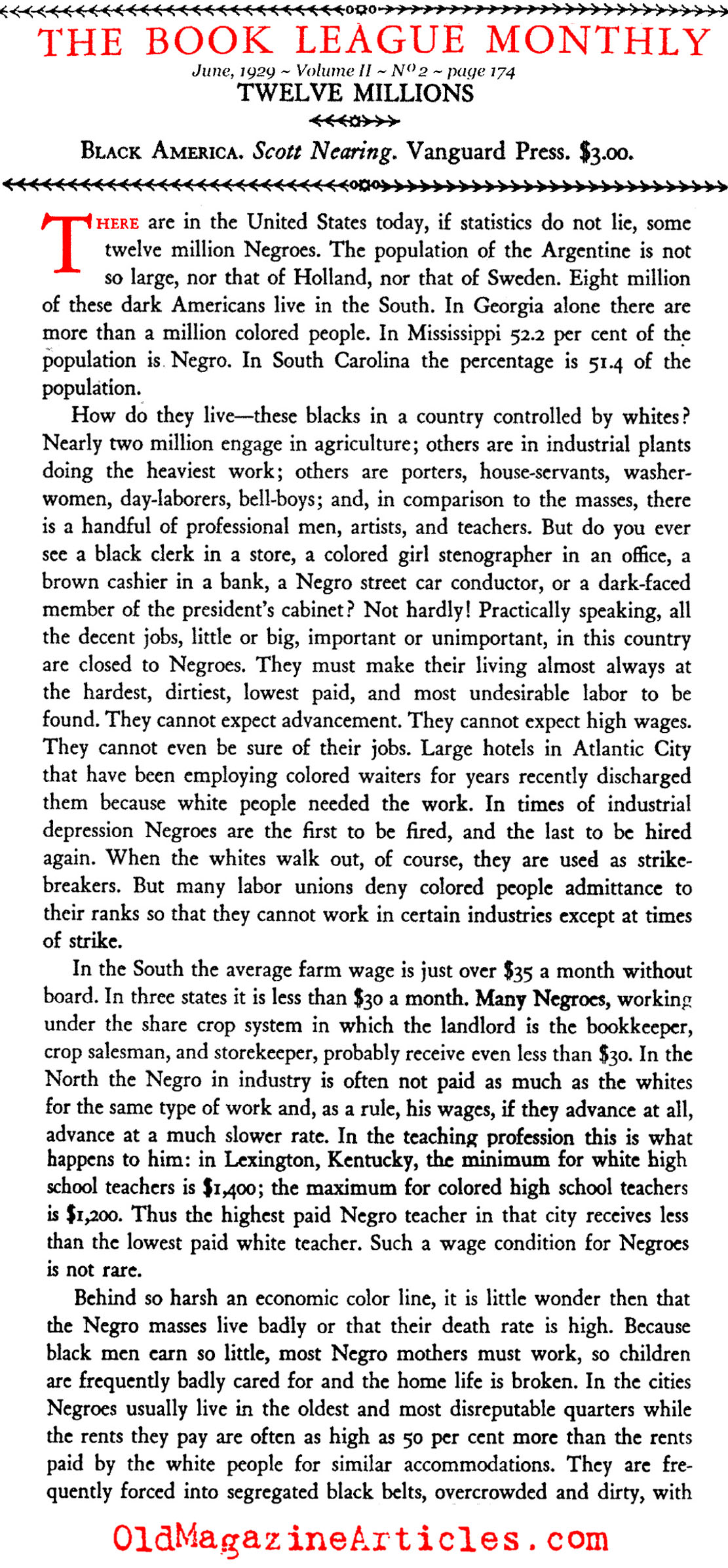 The State of African-Americans in 1929 (The Book League, 1929)